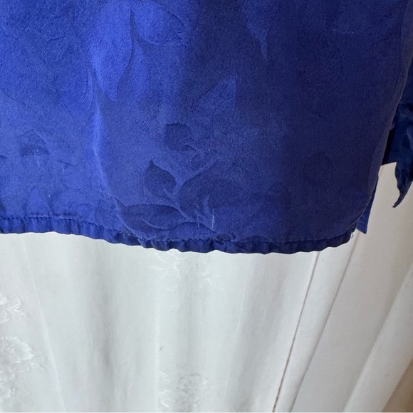 Vintage Oleg Cassini Floral Silk Blouse - Picture 6 of 11